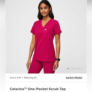 Electric Orchid Catarina Figs Scrub Top